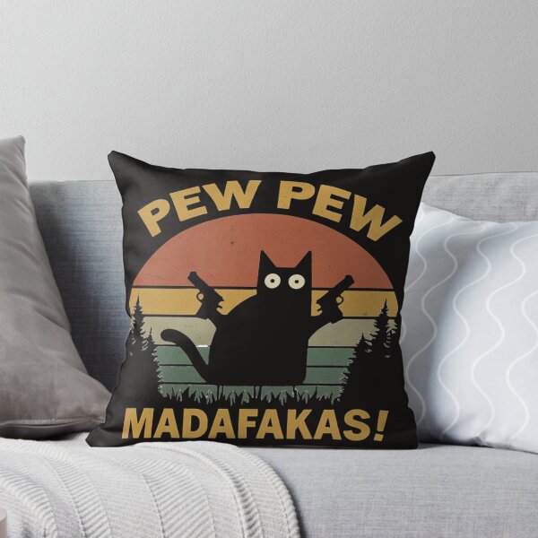 Item preview, Women's T-Shirt | Pew Pew Madafakas | Vintage Shirt | Funny Crazy Cat | Witty Gift Idea for Women designed and sold by Big Heart .