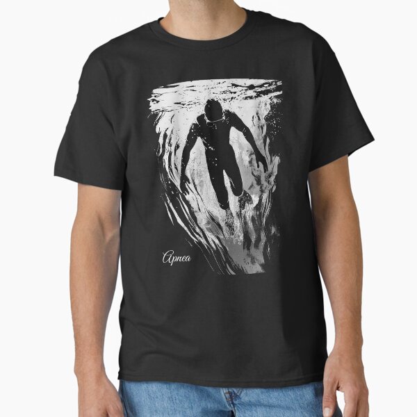 Item preview, APNEA – Minimalist Black & White Freediving Typography Design designed and sold by DesignlyPrints.