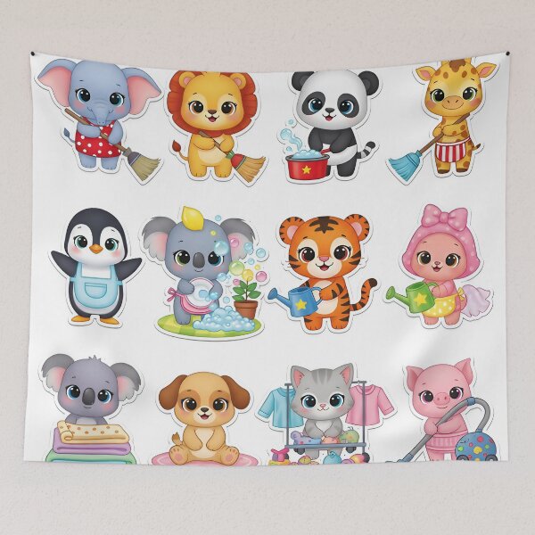 Item preview, Baby Animals Helping at Home designed and sold by hiwonderfulgame.