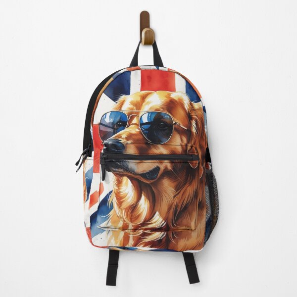 Item preview, Patriotic golden retriever lover UK flag england designed and sold by jackoslimited.