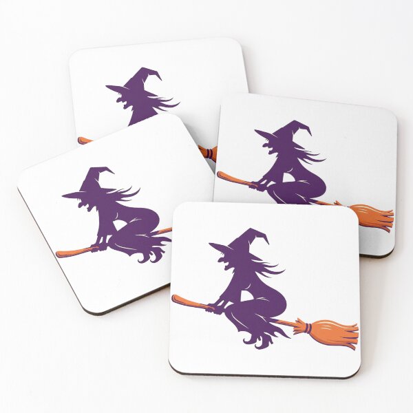 Item preview, Purple Witch on Broom | Mystical and Stylish Halloween-Inspired Graphic designed and sold by Tw1nsAIArt.
