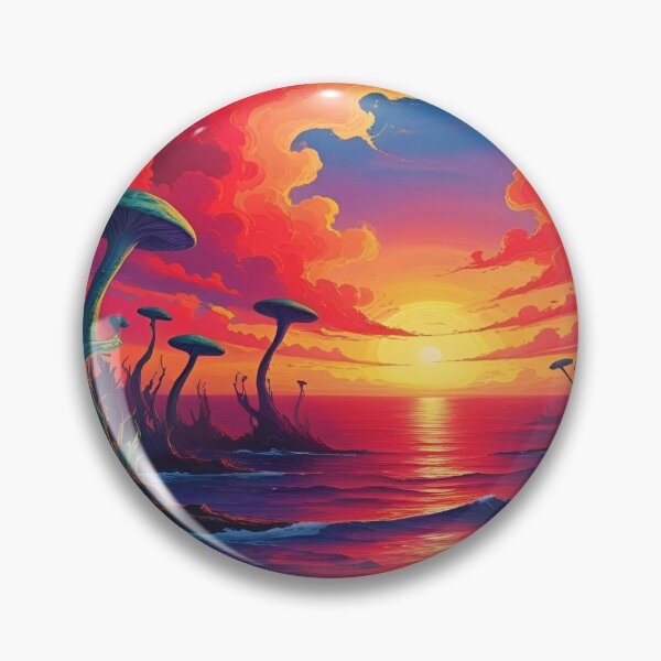 Artikelvorschau, Alien World Feuriger Sonnenuntergang Traumhafte Kunst entworfen und verkauft von EschatonGarden.