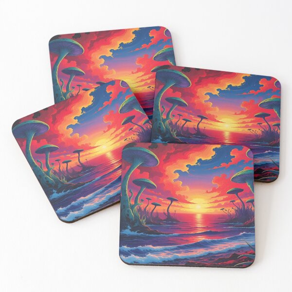 Item preview, Alien World Fiery Sunset Dreamlike Art designed and sold by EschatonGarden.