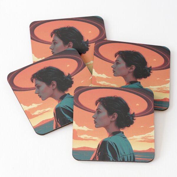 Item preview, All Dolled Up Orbiting Dreams — Expressive Cosmic Girl Pop Art Print designed and sold by  Ojo de Lilith.