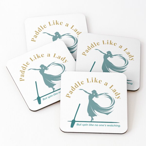 Item preview, Twirling on Water – Feminine Paddleboard Design in Deep Teal and Gold designed and sold by bobparduephoto.