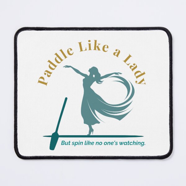 Item preview, Twirling on Water – Feminine Paddleboard Design in Deep Teal and Gold designed and sold by bobparduephoto.