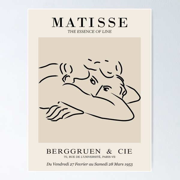 Item preview, Essence of Line: Matisse‑Inspired Woman Portrait (Abstract Line Drawing) designed and sold by artswag.