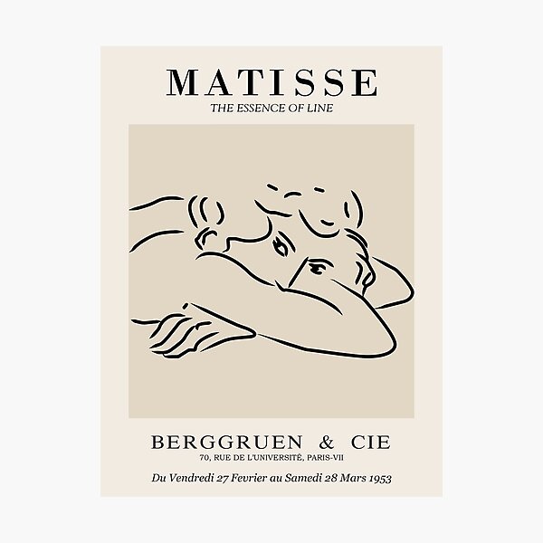 Item preview, Essence of Line: Matisse‑Inspired Woman Portrait (Abstract Line Drawing) designed and sold by artswag.