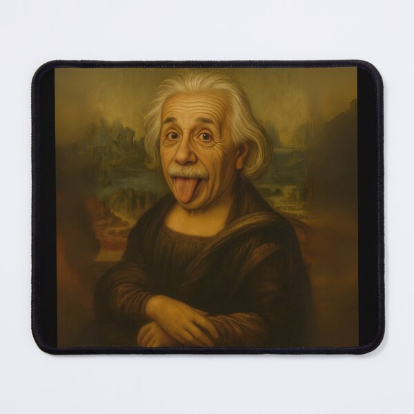 Item preview, Einstein Mona Lisa — Funny Art Parody for Meme Lovers designed and sold by Psycho-Crazy.