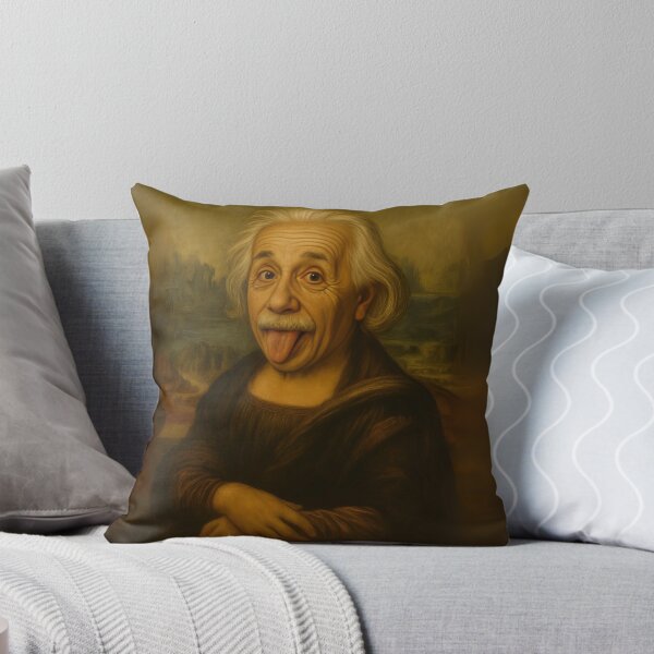 Item preview, Einstein Mona Lisa — Funny Art Parody for Meme Lovers designed and sold by Psycho-Crazy.