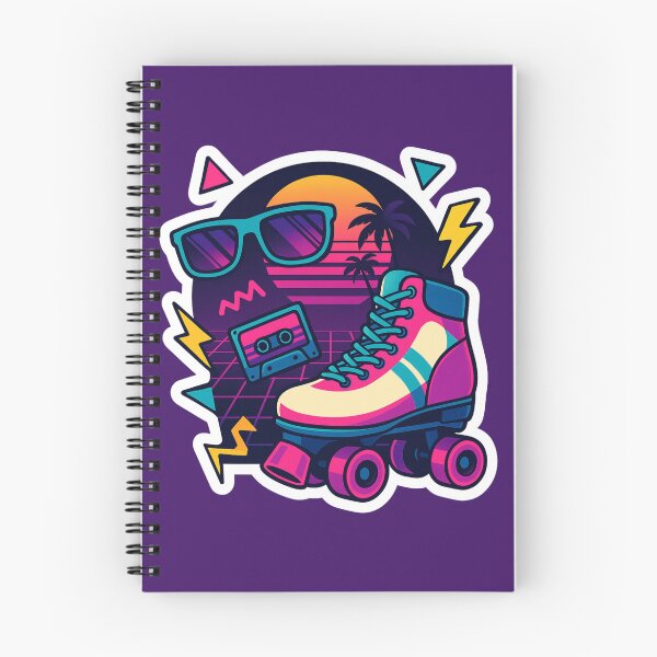 Item preview, Retro 80s Vaporwave Roller Skate, Neon Sunset, Sunglasses & Cassette designed and sold by CapturedByeJ.