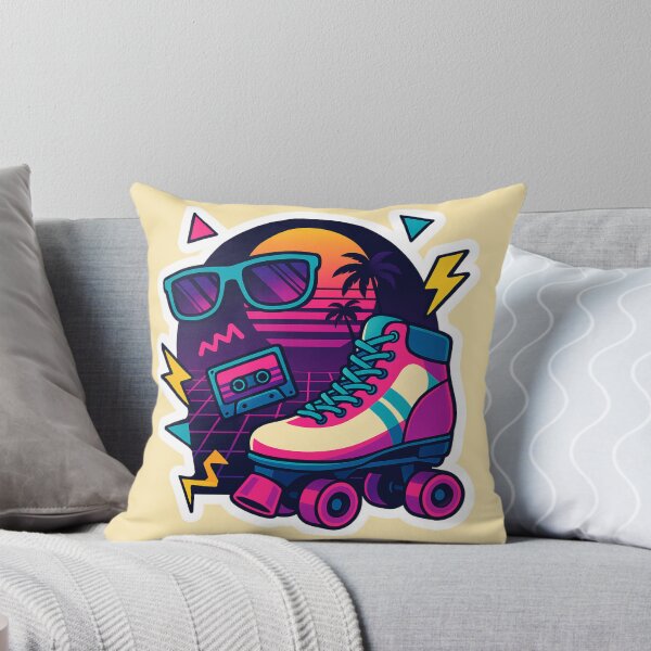 Item preview, Retro 80s Vaporwave Roller Skate, Neon Sunset, Sunglasses & Cassette designed and sold by CapturedByeJ.