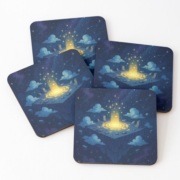Item preview, Celestial Island – Floating Magic Platform with Glowing Runes and Starry Sky designed and sold by InspireHaven.
