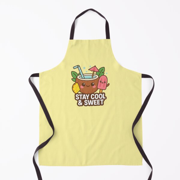 Item preview, Stay cool and sweet: Kawaii summer coconut drink and ice cream design designed and sold by Martapp.