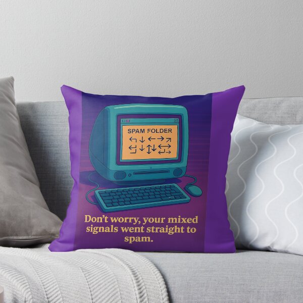 Item preview, "Mixed Signals? Spam Folder." – Retro Computer Art  designed and sold by Together-in-calm.