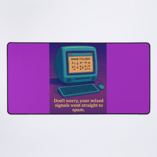 Item preview, "Mixed Signals? Spam Folder." – Retro Computer Art designed and sold by Together-in-calm.