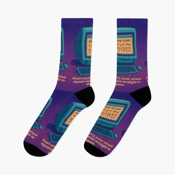 Item preview, "Mixed Signals? Spam Folder." – Retro Computer Art  designed and sold by Together-in-calm.