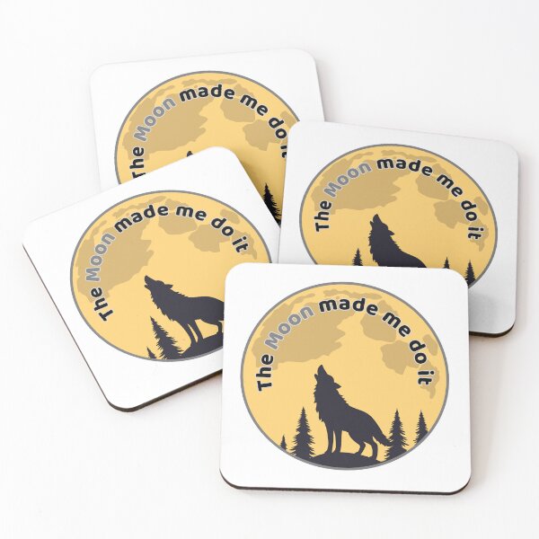 Item preview, The Moon Made Me Do It – Circle Sticker with Wolf & Moon designed and sold by OskArt design.