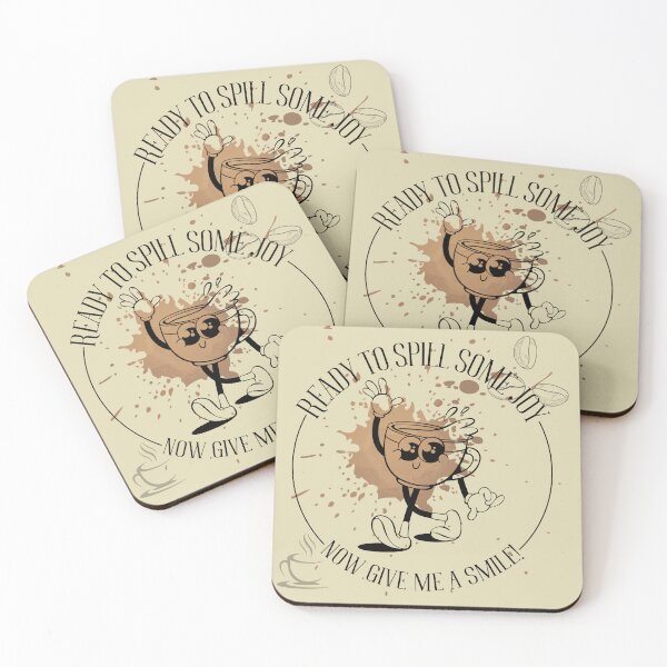 Item preview, Ready to Spill Some Joy - Vintage Coffee Cartoon designed and sold by CypisDesign.