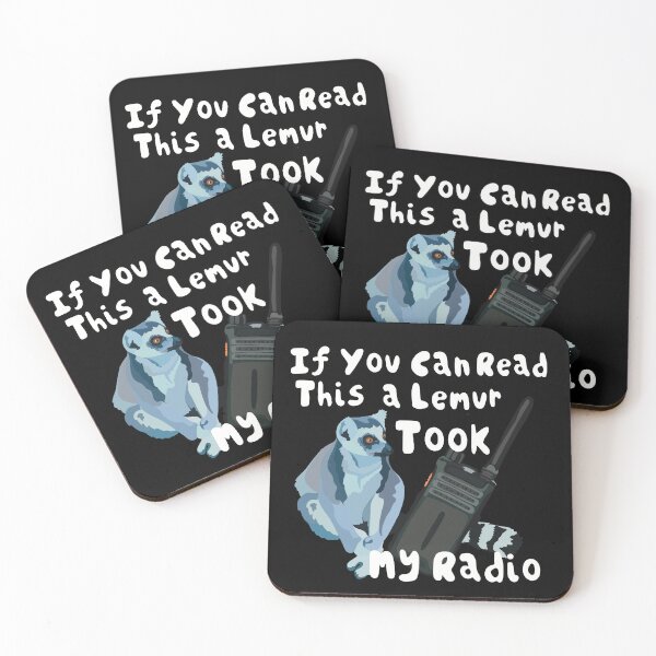 Item preview, Ring-Tailed Lemur Funny Radio Design designed and sold by PrettylittlepastelUk.
