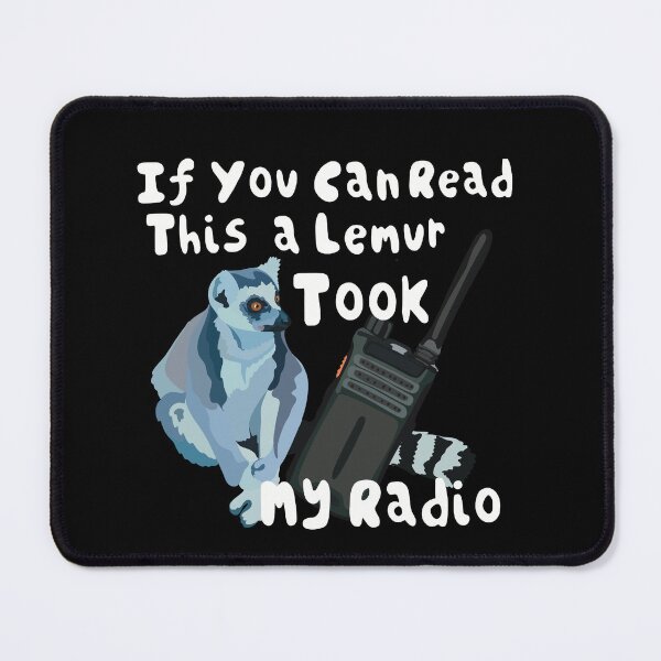 Item preview, Ring-Tailed Lemur Funny Radio Design designed and sold by PrettylittlepastelUk.