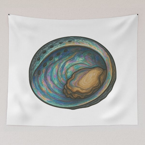 Item preview, Abalone Shell Art – Iridescent Sea Shell Illustration designed and sold by Vendeloc.
