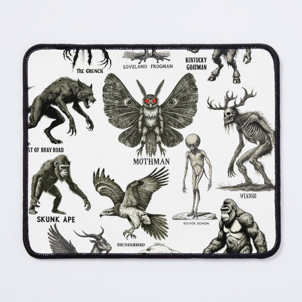 Item preview, Cryptid Wildlife Design – Vintage Field Guide Illustration of Famous Creatures designed and sold by JonHale.