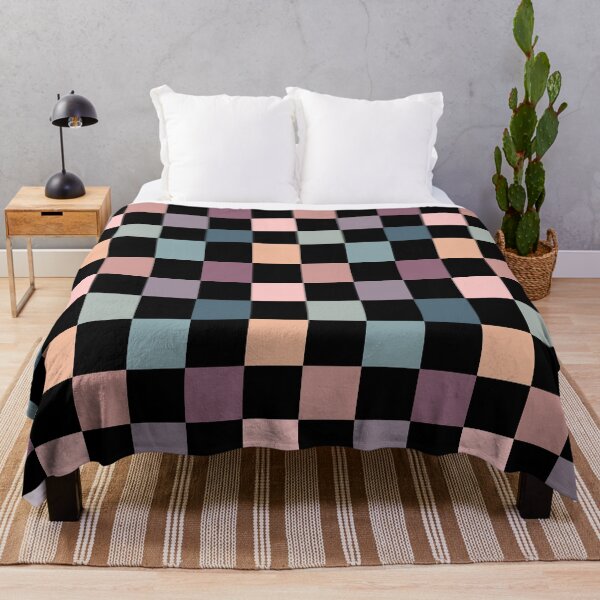 Item preview, Colorful Checkerboard cottagecore Halloween black designed and sold by Designsbyluzia.