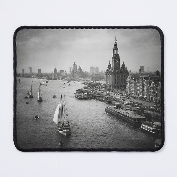 Item preview, Vintage Riverside Cityscape designed and sold by Line Designs By Duck.