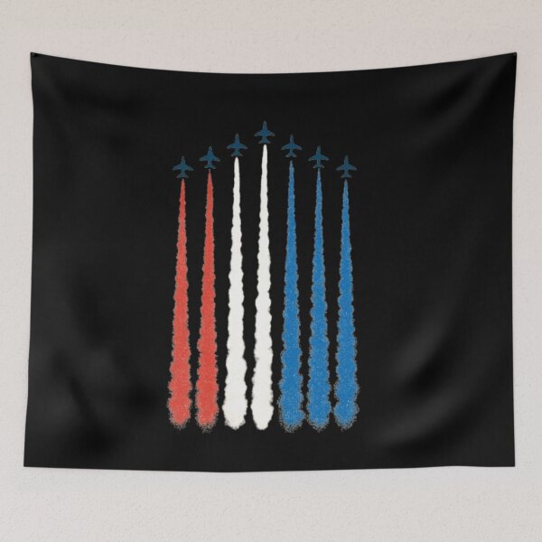 Item preview, T-shirt Patriotique USA – Jets et Fumées Rouge Blanc Bleu designed and sold by MeowLoka ⭐⭐⭐⭐.