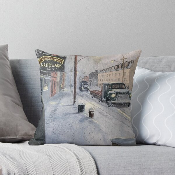 Item preview, Man Heads Home on Snowy Winter Evening.  designed and sold by daverheaume.