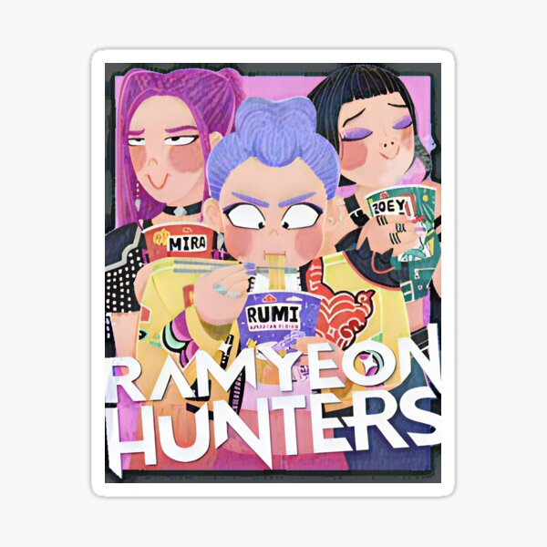 Vista previa del artículo con la obra «Acuarela de Ramyeon de Huntrix Kpop Demon Hunters», diseñado y vendido por AKR-Hobby.