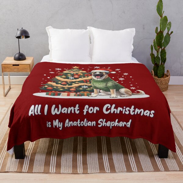 Item preview, All I Want for Christmas Is My Anatolian Shepherd – Holiday Dog designed and sold by The Real Life Symphony.