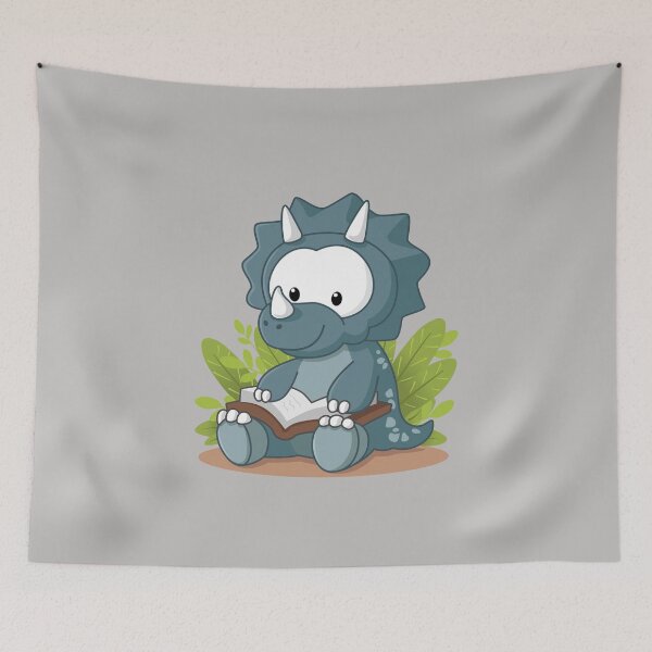 Item preview, Reading Saurus | Cute Book-Loving triceratops Dinosaur designed and sold by Sore Creations.