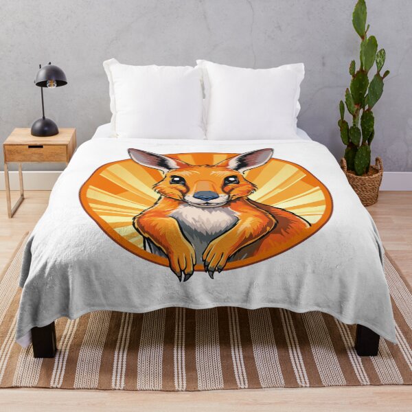 Item preview, Illustrated portrait of Kangaroo, Cute head of wild Australian mammal, kangaroo's head, highlights its long ears, expressive eyes, and gentle features, giving the a graceful and calm appearance designed and sold by Danler.