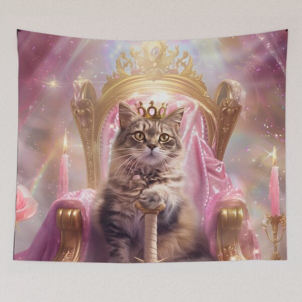 Item preview, Regal Cat Queen on Throne designed and sold by Starcrimedesign.