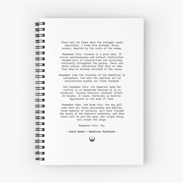 Item preview, Karis Nemik Rebellion Manifesto designed and sold by RebelHeroUK.