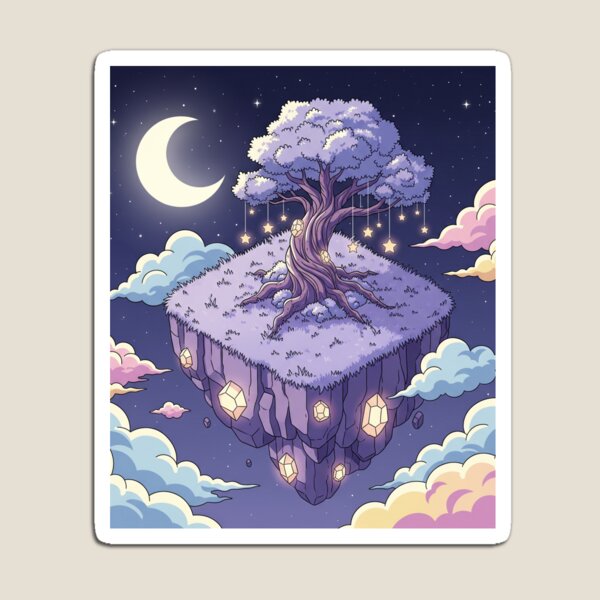 Item preview, Dream Island – Floating Night Realm with Stars, Crystals and Moon Magic designed and sold by InspireHaven.
