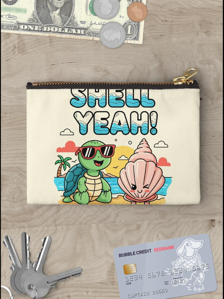 Thumbnail 3 of 4, Zipper Pouch, Shell Yeah designed and sold by Amir Faysal.