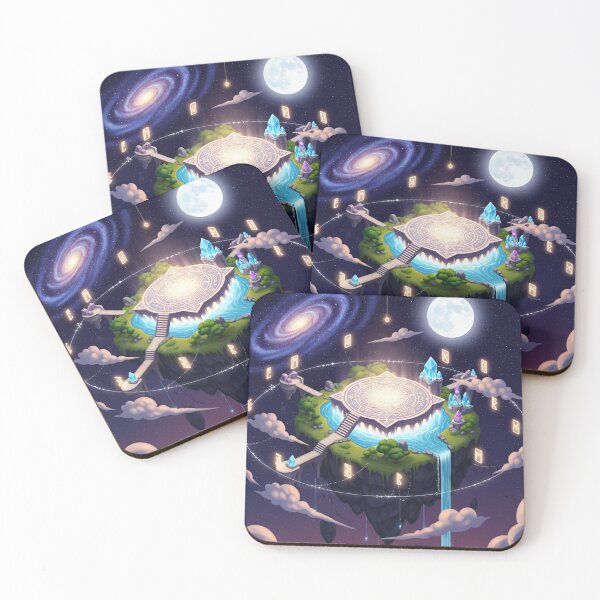 Item preview, Celestial Island – Floating Magic Platform with Glowing Runes and Starry Sky designed and sold by InspireHaven.