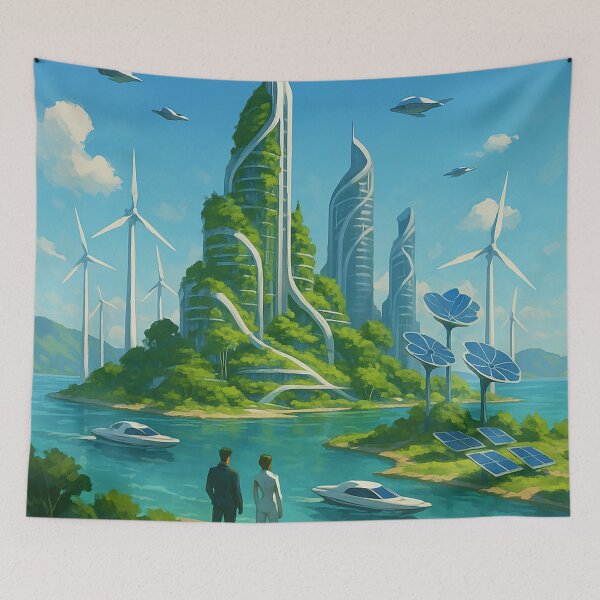 Item preview, Island of the Future with Eco-Tech Harmony designed and sold by ChernivtsiSkoda.