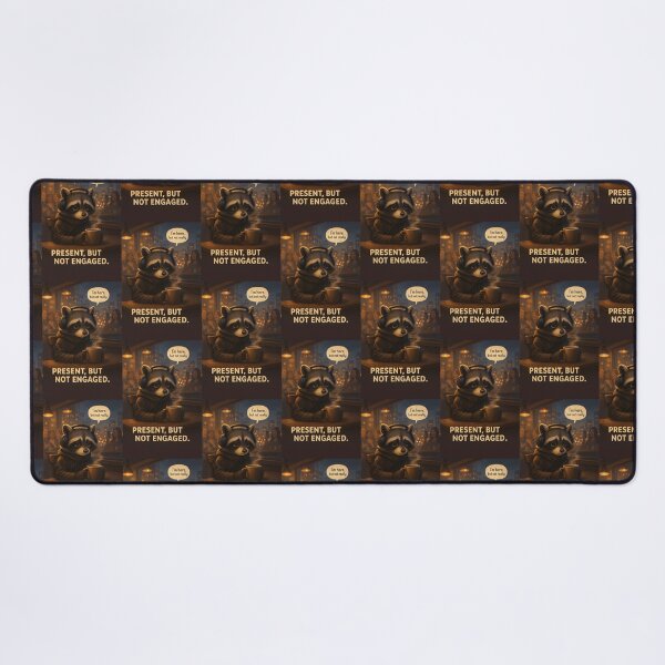 Item preview, Present, but Not Engaged – Semi-Realistic Emotional Raccoon Art designed and sold by wibby-color.