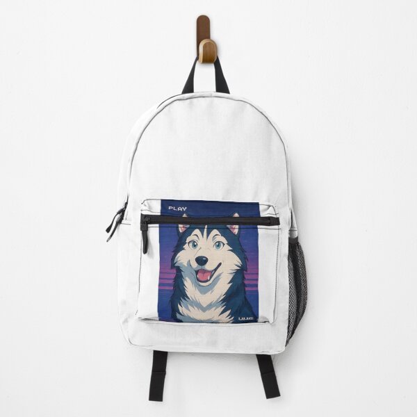 Item preview, VHS Husky Anime — Glitchy Analog Dog Portrait designed and sold by PrimalPalette.