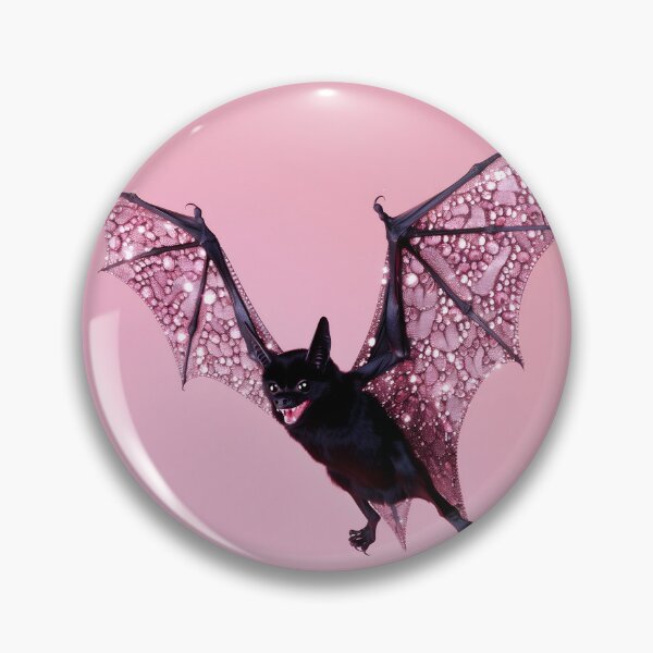 Item preview, Black Bat with Glittering Pink Wings designed and sold by Starcrimedesign.