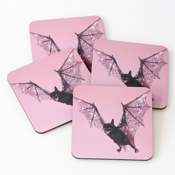 Item preview, Black Bat with Glittering Pink Wings designed and sold by Starcrimedesign.