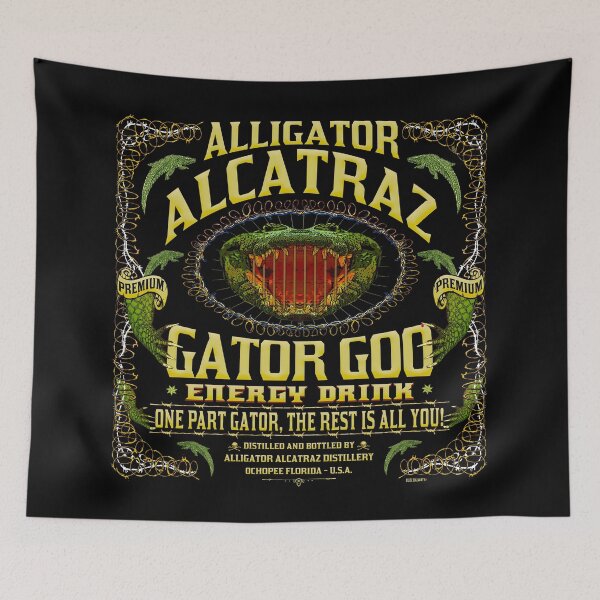 Aperçu de l'œuvre Boisson énergisante Alligator Alcatraz « Gator Goo » créée et vendue par BuzzDalways.