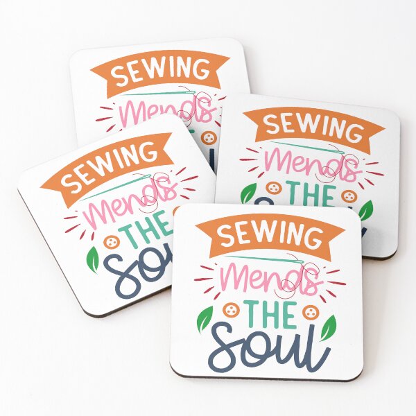 Item preview, Sewing Mends the Soul – Healing Sewing Quote designed and sold by artcultreone.
