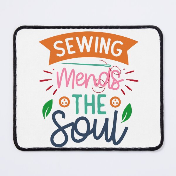 Item preview, Sewing Mends the Soul – Healing Sewing Quote designed and sold by artcultreone.
