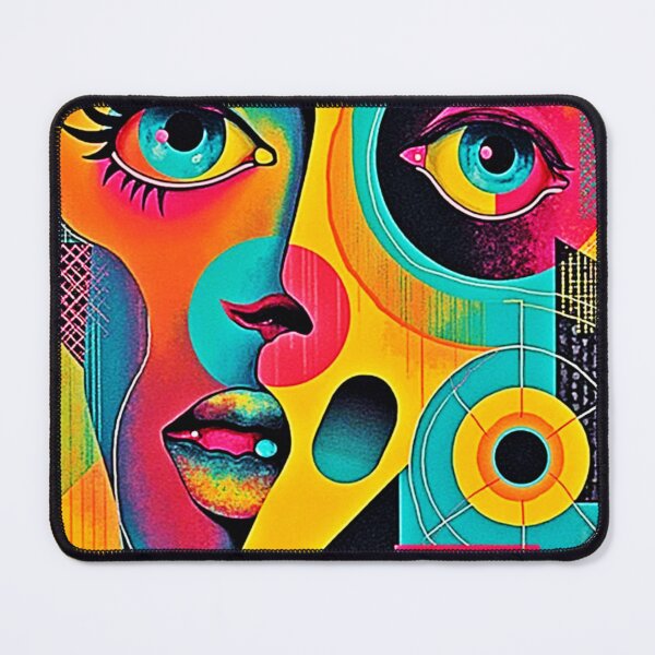 Item preview, Colorful Feelings: Abstract Face designed and sold by Health And Fitness Posts e-Store.