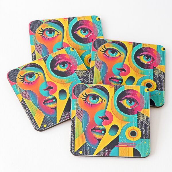Item preview, Colorful Feelings: Abstract Face designed and sold by Health And Fitness Posts e-Store.